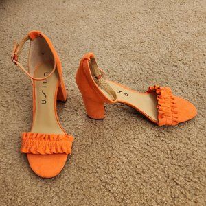 Orange Unisa Wedges - size 7.5